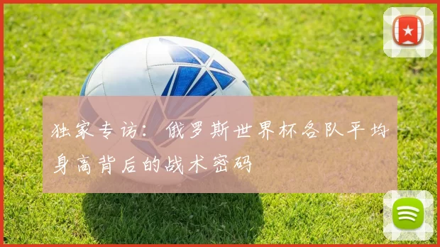 独家专访：俄罗斯世界杯各队平均身高背后的战术密码