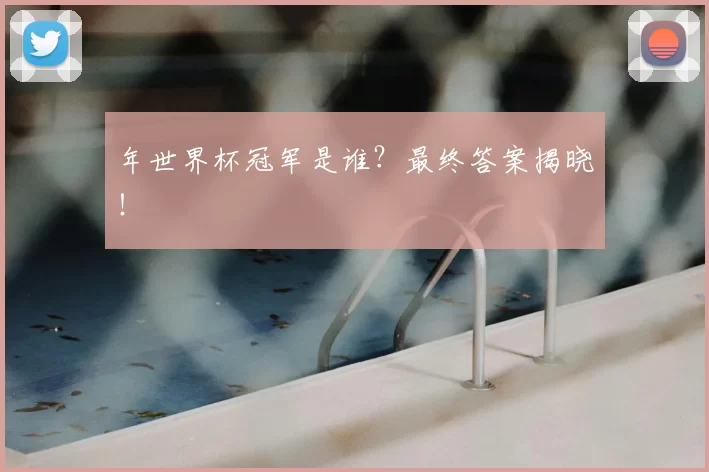 年世界杯冠军是谁？最终答案揭晓！